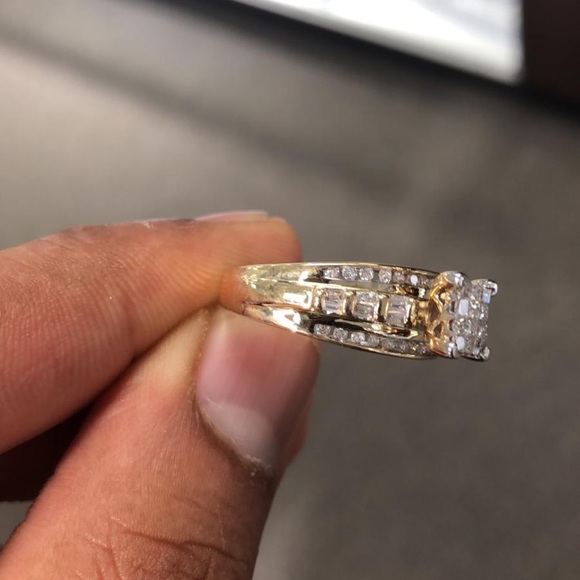 10k Diamond Bridal Wedding Engagement Ring 1/2CTW - Picture 4 of 7